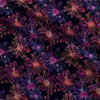 Neon Daisy Pattern 8 Fleece Fabric — fleece fabric folded close-up preview (mv-fleece-v1:lying)