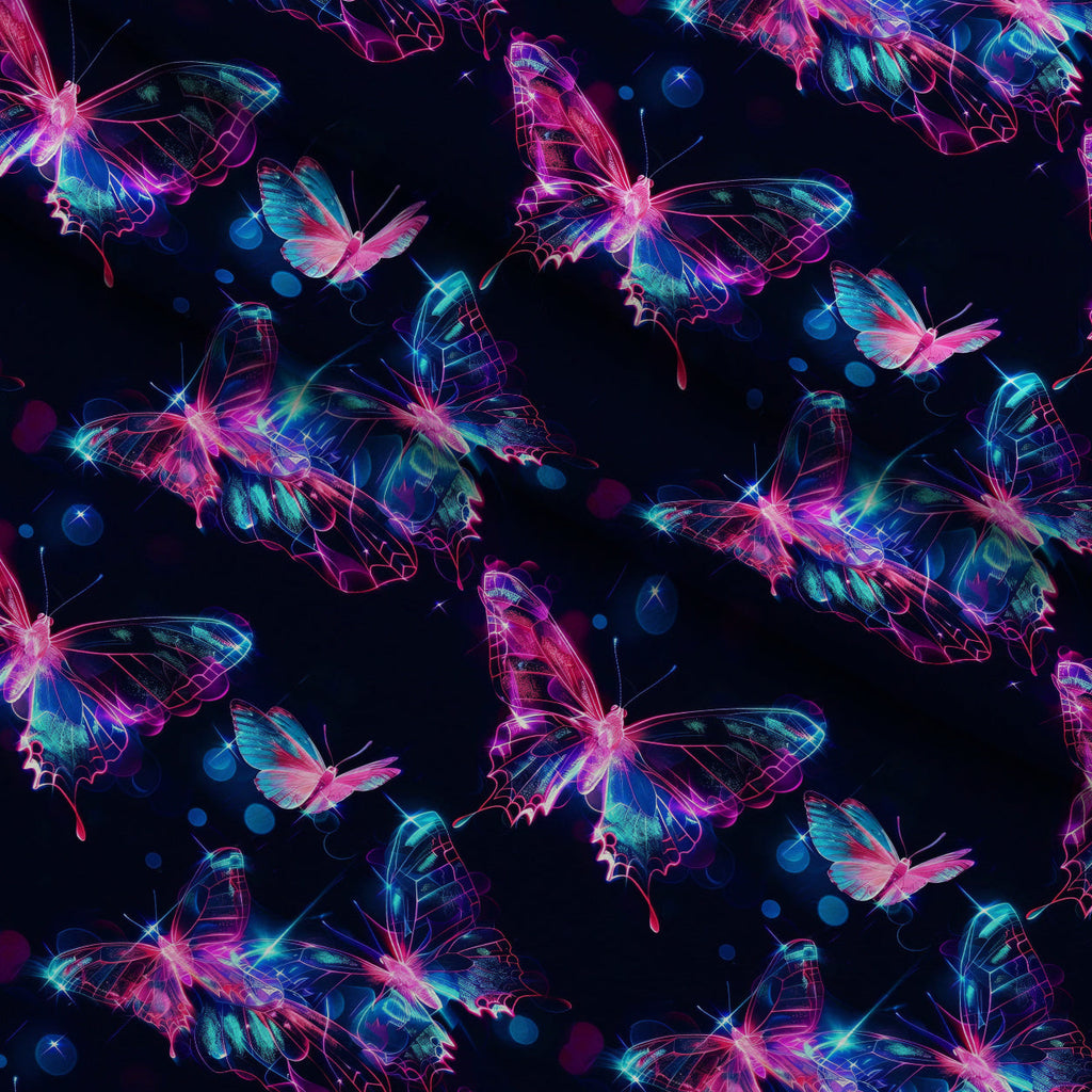 Neon Flutter Pattern 1 Fleece Fabric — fleece fabric folded close-up preview (mv-fleece-v1:lying)