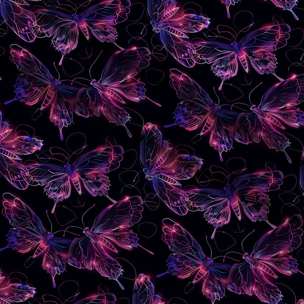 Neon Flutter Pattern 2 Fleece Fabric — fleece fabric folded close-up preview (mv-fleece-v1:lying)