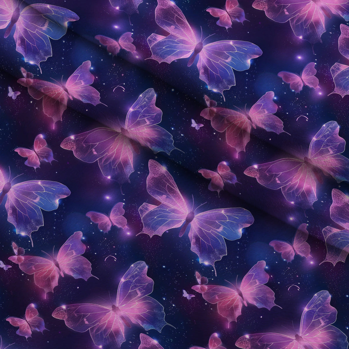 Neon Flutter Pattern 3 Fleece Fabric — fleece fabric folded close-up preview (mv-fleece-v1:lying)