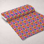 Neon Petal Pop Pattern 9 Fleece Fabric — fleece fabric unrolled bolt preview (mv-fleece-v1:bolt)