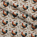 Nesting Hens Pattern 1 Fleece Fabric — fleece fabric folded close-up preview (mv-fleece-v1:lying)