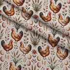 Nesting Hens Pattern 11 Fleece Fabric — fleece fabric folded close-up preview (mv-fleece-v1:lying)