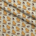 Nesting Hens Pattern 6 Fleece Fabric — fleece fabric folded close-up preview (mv-fleece-v1:lying)