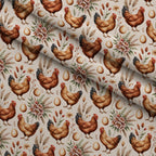 Nesting Hens Pattern 8 Fleece Fabric — fleece fabric folded close-up preview (mv-fleece-v1:lying)