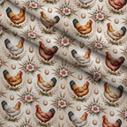 Nesting Hens Pattern 9 Fleece Fabric — fleece fabric folded close-up preview (mv-fleece-v1:lying)