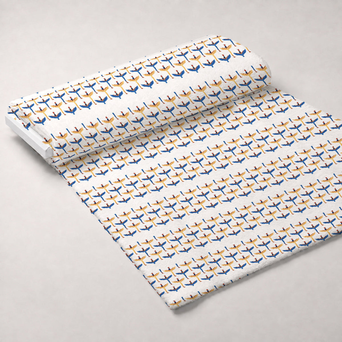 Nile Deities Pattern 12 Fleece Fabric — fleece fabric unrolled bolt preview (mv-fleece-v1:bolt)