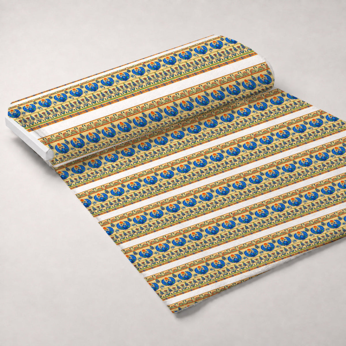 Nile Deities Pattern 4 Fleece Fabric — fleece fabric unrolled bolt preview (mv-fleece-v1:bolt)
