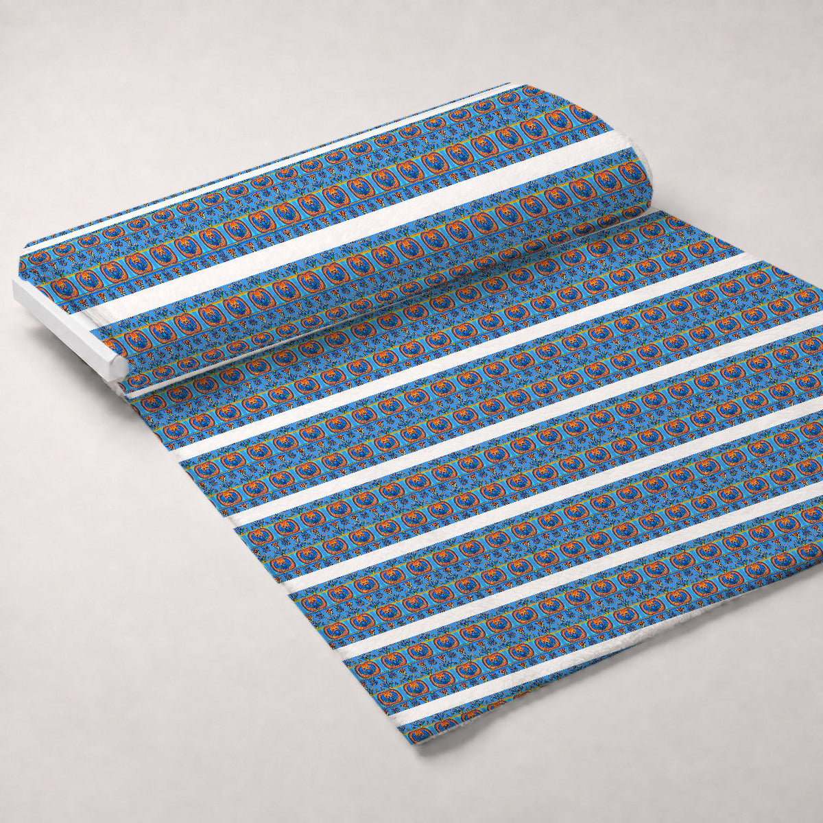 Nile Deities Pattern 5 Fleece Fabric — fleece fabric unrolled bolt preview (mv-fleece-v1:bolt)