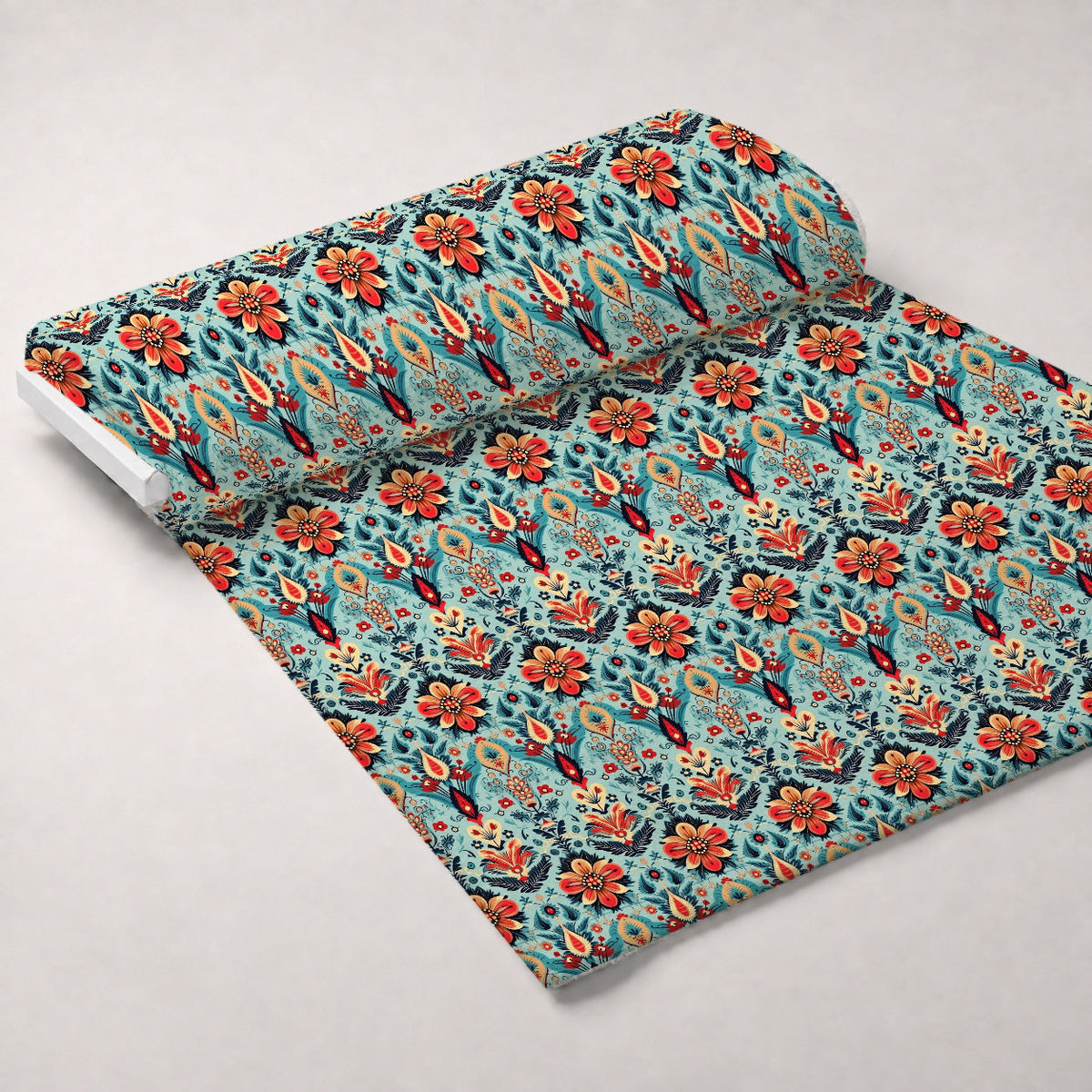 Nomad Blooms Pattern 1 Fleece Fabric — fleece fabric unrolled bolt preview (mv-fleece-v1:bolt)