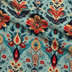 Nomad Blooms Pattern 1 Fleece Fabric — fleece fabric folded close-up preview (mv-fleece-v1:lying)