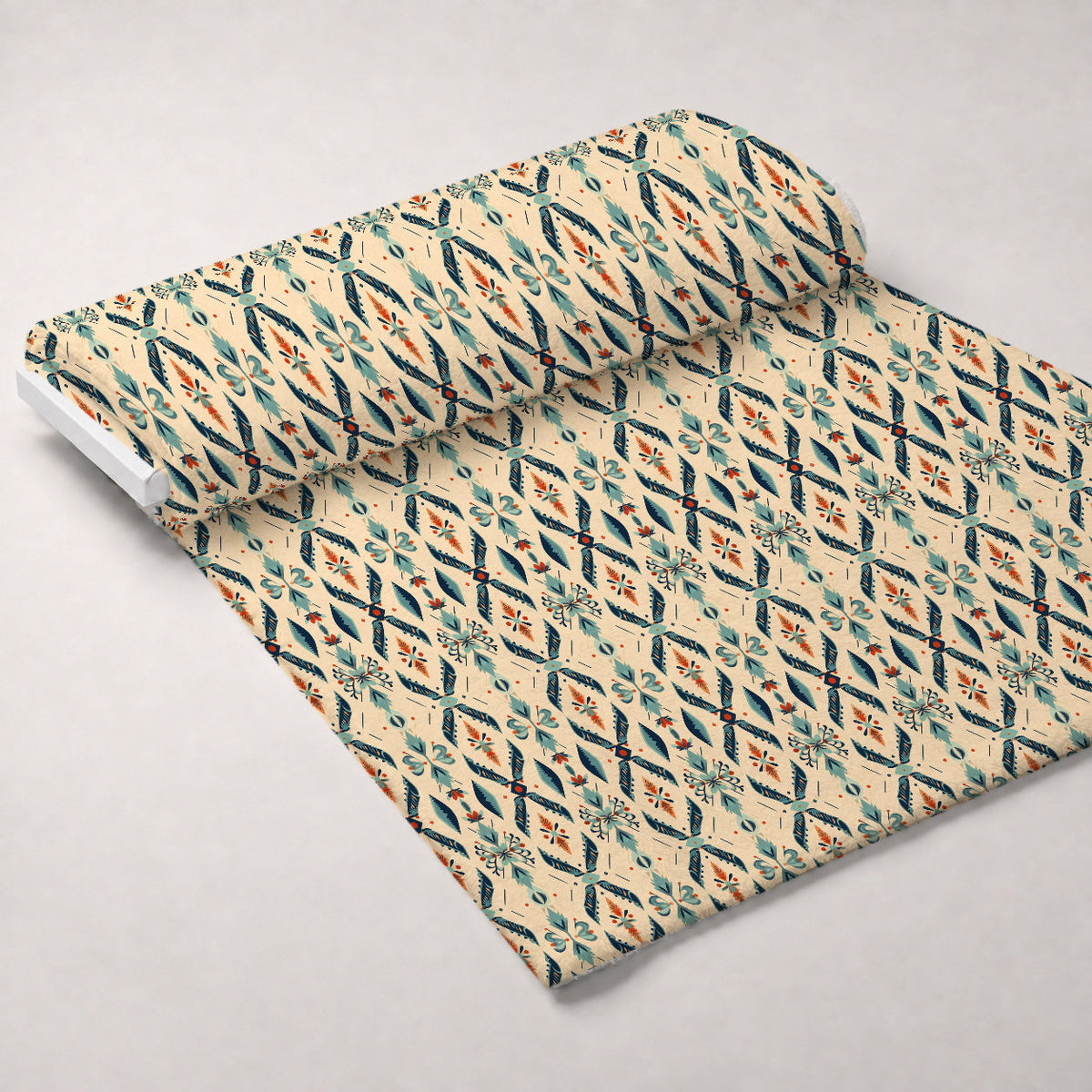 Nomad Blooms Pattern 11 Fleece Fabric — fleece fabric unrolled bolt preview (mv-fleece-v1:bolt)