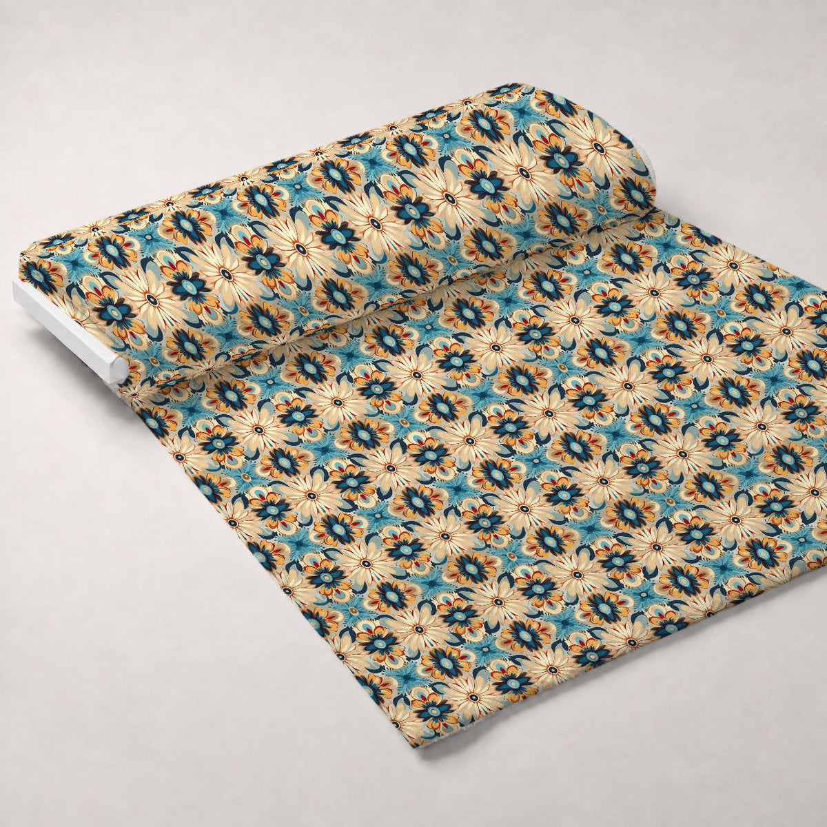 Nomad Blooms Pattern 2 Fleece Fabric — fleece fabric unrolled bolt preview (mv-fleece-v1:bolt)