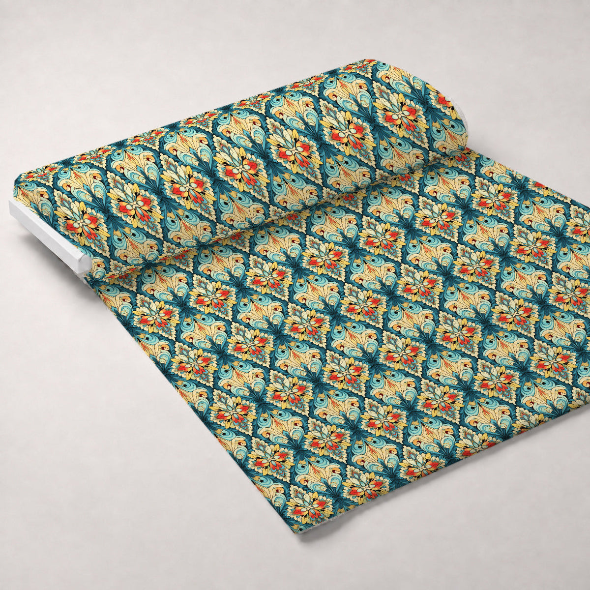 Nomad Blooms Pattern 3 Fleece Fabric — fleece fabric unrolled bolt preview (mv-fleece-v1:bolt)