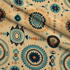 Nomad Blooms Pattern 5 Fleece Fabric — fleece fabric folded close-up preview (mv-fleece-v1:lying)