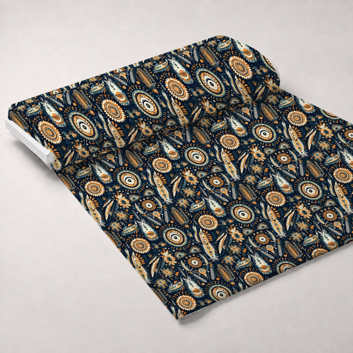 Nomad Blooms Pattern 9 Fleece Fabric — fleece fabric unrolled bolt preview (mv-fleece-v1:bolt)