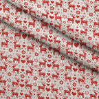 Nordic Reindeer Knit Pattern 1 Fleece Fabric — fleece fabric folded close-up preview (mv-fleece-v1:lying)