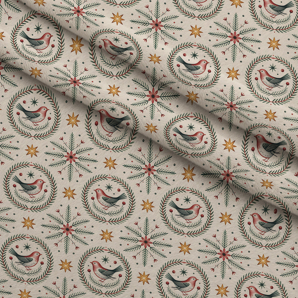 Nordic Reindeer Knit Pattern 13 Fleece Fabric — fleece fabric folded close-up preview (mv-fleece-v1:lying)