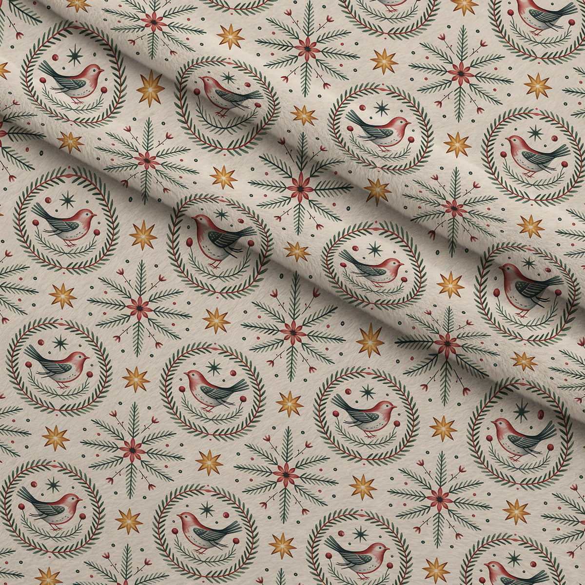 Nordic Reindeer Knit Pattern 13 Fleece Fabric — fleece fabric folded close-up preview (mv-fleece-v1:lying)