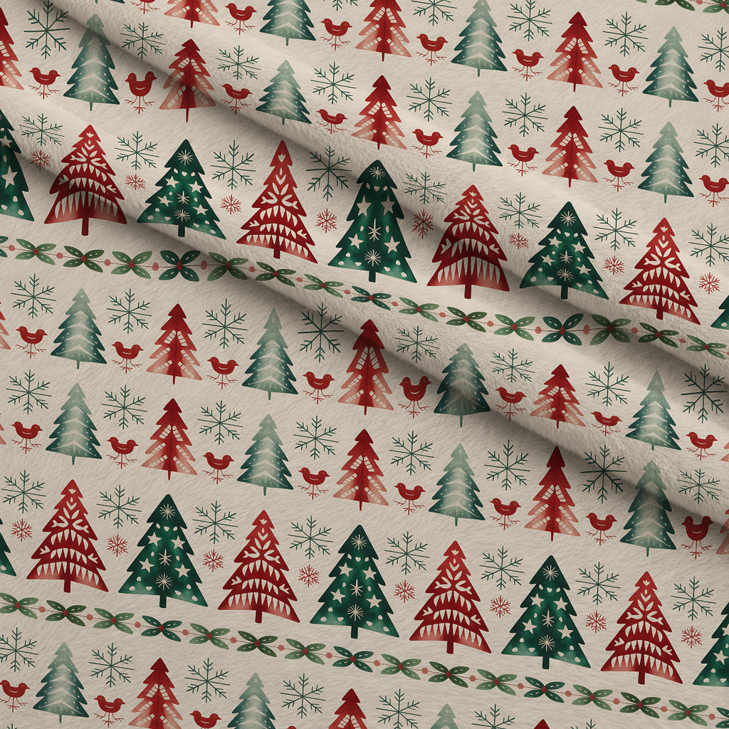 Nordic Reindeer Knit Pattern 16 Fleece Fabric — fleece fabric folded close-up preview (mv-fleece-v1:lying)