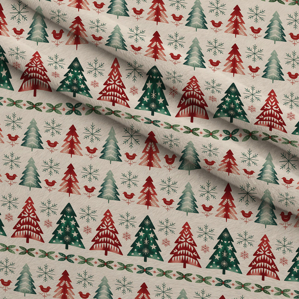 Nordic Reindeer Knit Pattern 16 Fleece Fabric — fleece fabric folded close-up preview (mv-fleece-v1:lying)