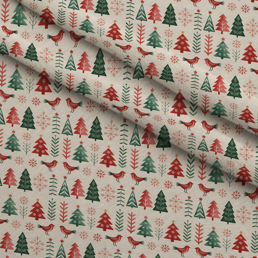 Nordic Reindeer Knit Pattern 18 Fleece Fabric — fleece fabric folded close-up preview (mv-fleece-v1:lying)