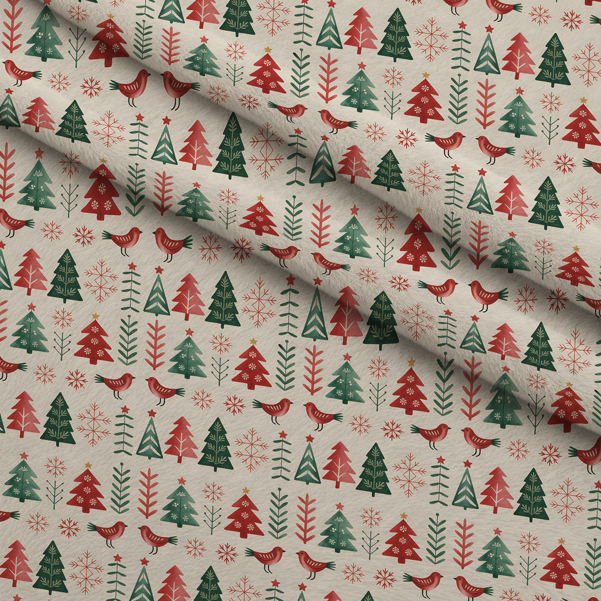 Nordic Reindeer Knit Pattern 18 Fleece Fabric — fleece fabric folded close-up preview (mv-fleece-v1:lying)