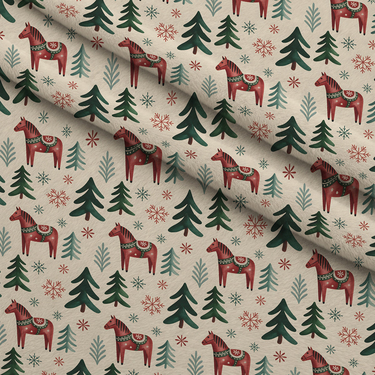 Nordic Reindeer Knit Pattern 5 Fleece Fabric — fleece fabric folded close-up preview (mv-fleece-v1:lying)