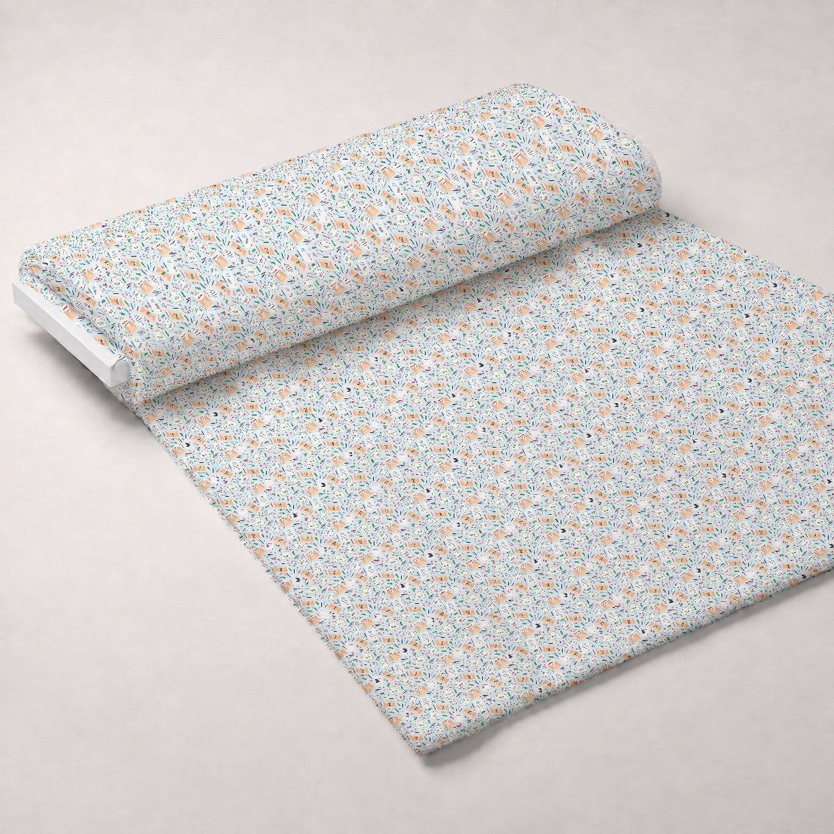 North Pole Post Pattern 11 Fleece Fabric — fleece fabric unrolled bolt preview (mv-fleece-v1:bolt)