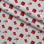 North Pole Post Pattern 12 Fleece Fabric — fleece fabric folded close-up preview (mv-fleece-v1:lying)