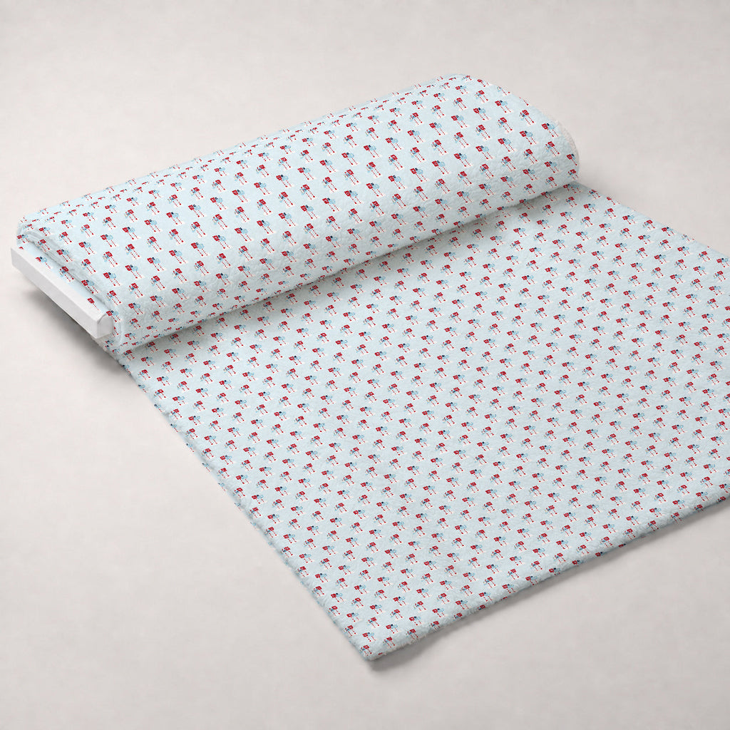 North Pole Post Pattern 13 Fleece Fabric — fleece fabric unrolled bolt preview (mv-fleece-v1:bolt)