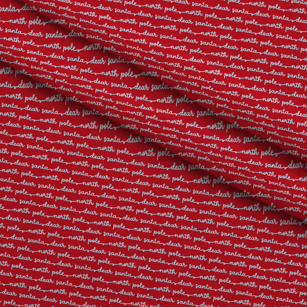 North Pole Post Pattern 9 Fleece Fabric — fleece fabric folded close-up preview (mv-fleece-v1:lying)