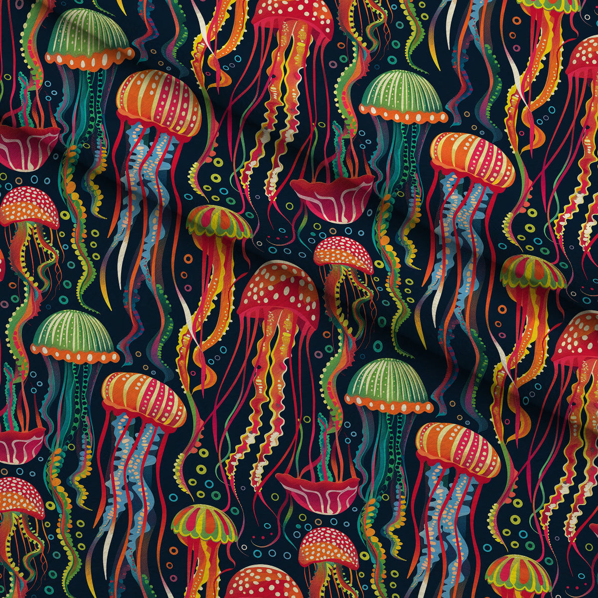 Ocean Drifters Pattern 1 Fleece Fabric — fleece fabric folded close-up preview (mv-fleece-v1:lying)
