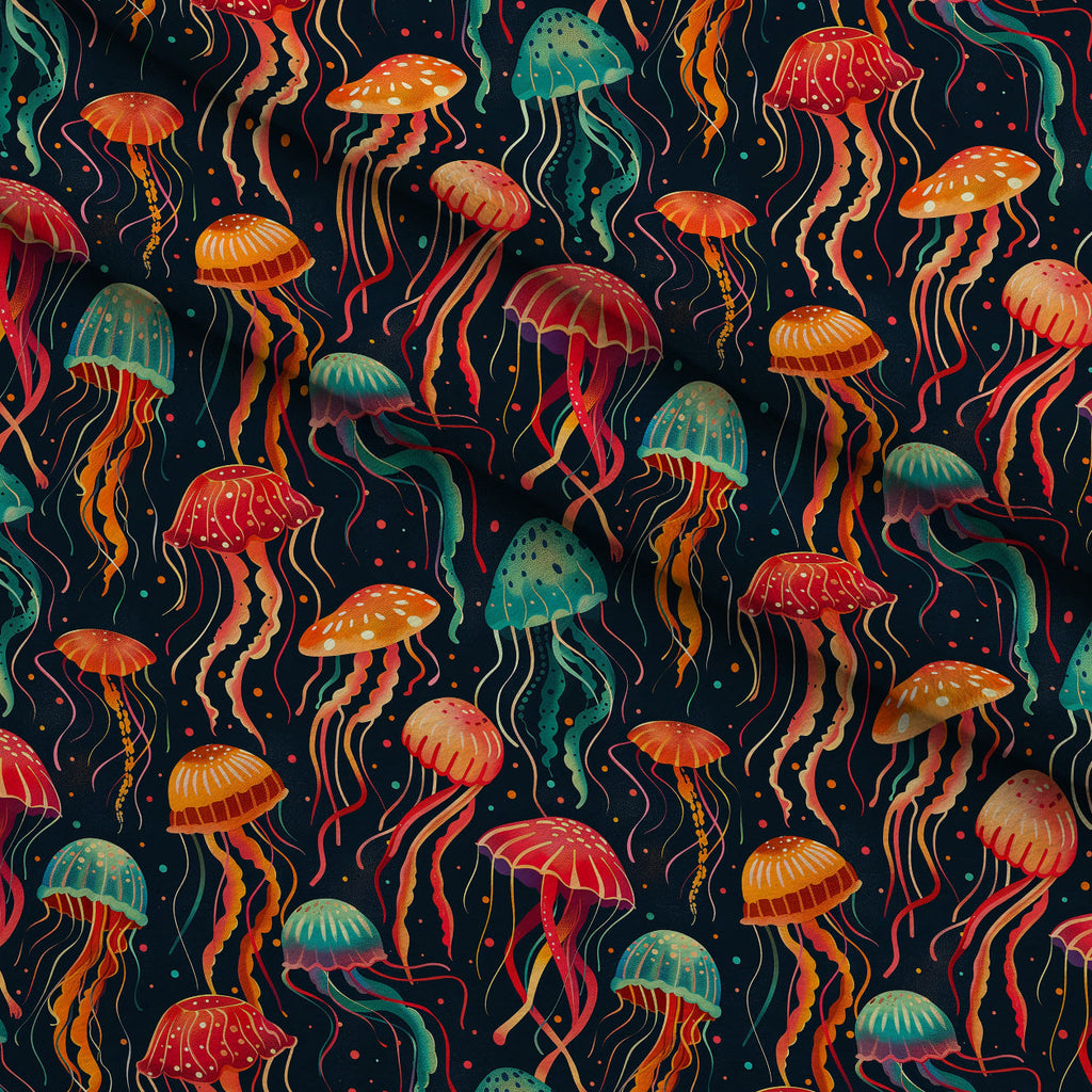Ocean Drifters Pattern 2 Fleece Fabric — fleece fabric folded close-up preview (mv-fleece-v1:lying)