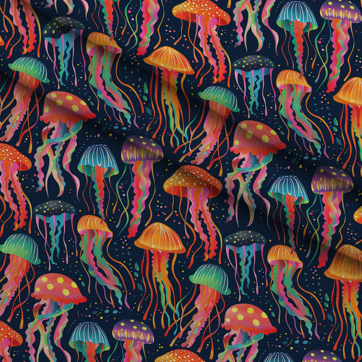 Ocean Drifters Pattern 4 Fleece Fabric — fleece fabric folded close-up preview (mv-fleece-v1:lying)