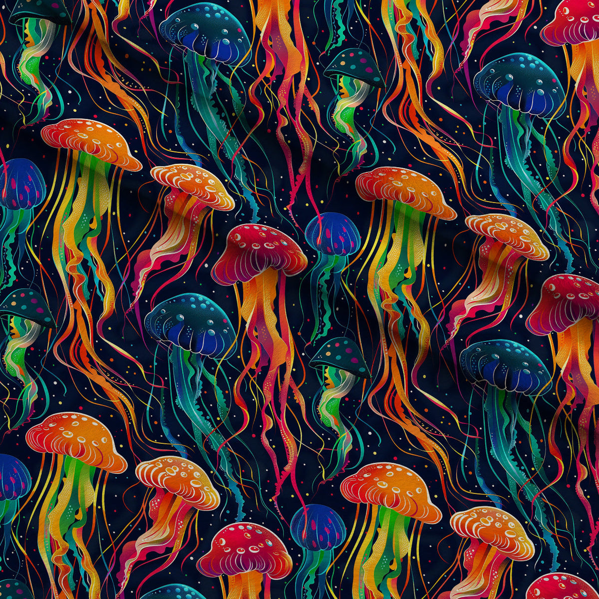 Ocean Drifters Pattern 5 Fleece Fabric — fleece fabric folded close-up preview (mv-fleece-v1:lying)