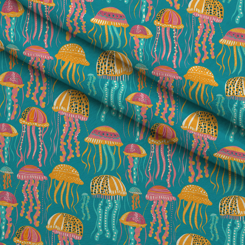 Ocean Drifters Pattern 6 Fleece Fabric — fleece fabric folded close-up preview (mv-fleece-v1:lying)