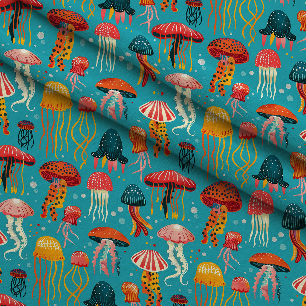 Ocean Drifters Pattern 9 Fleece Fabric — fleece fabric folded close-up preview (mv-fleece-v1:lying)