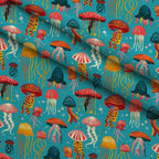 Ocean Drifters Pattern 9 Fleece Fabric — fleece fabric folded close-up preview (mv-fleece-v1:lying)