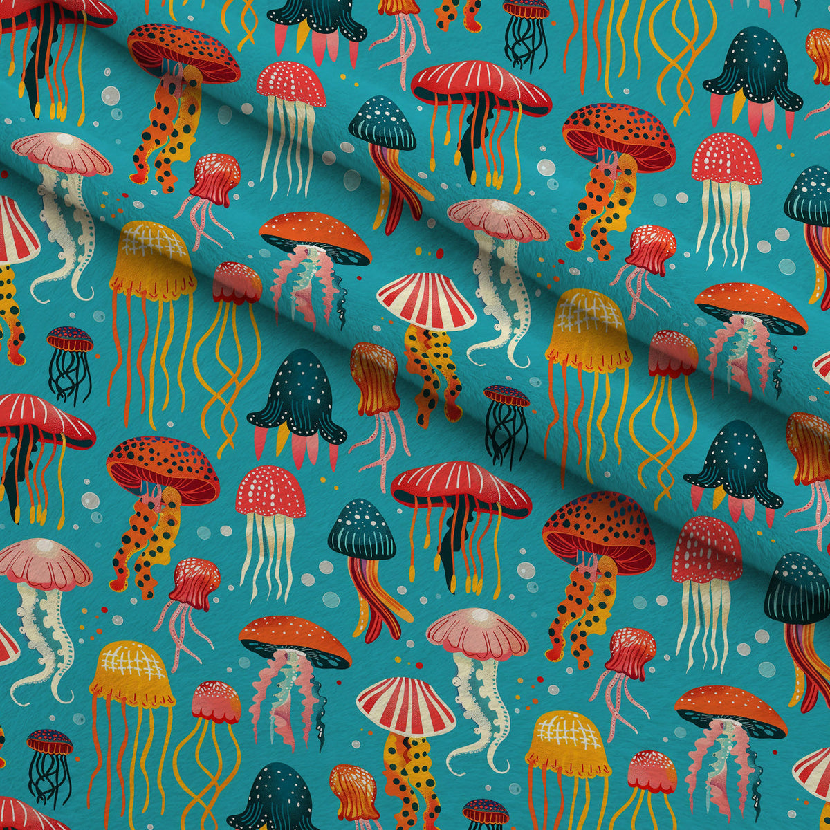 Ocean Drifters Pattern 9 Fleece Fabric — fleece fabric folded close-up preview (mv-fleece-v1:lying)