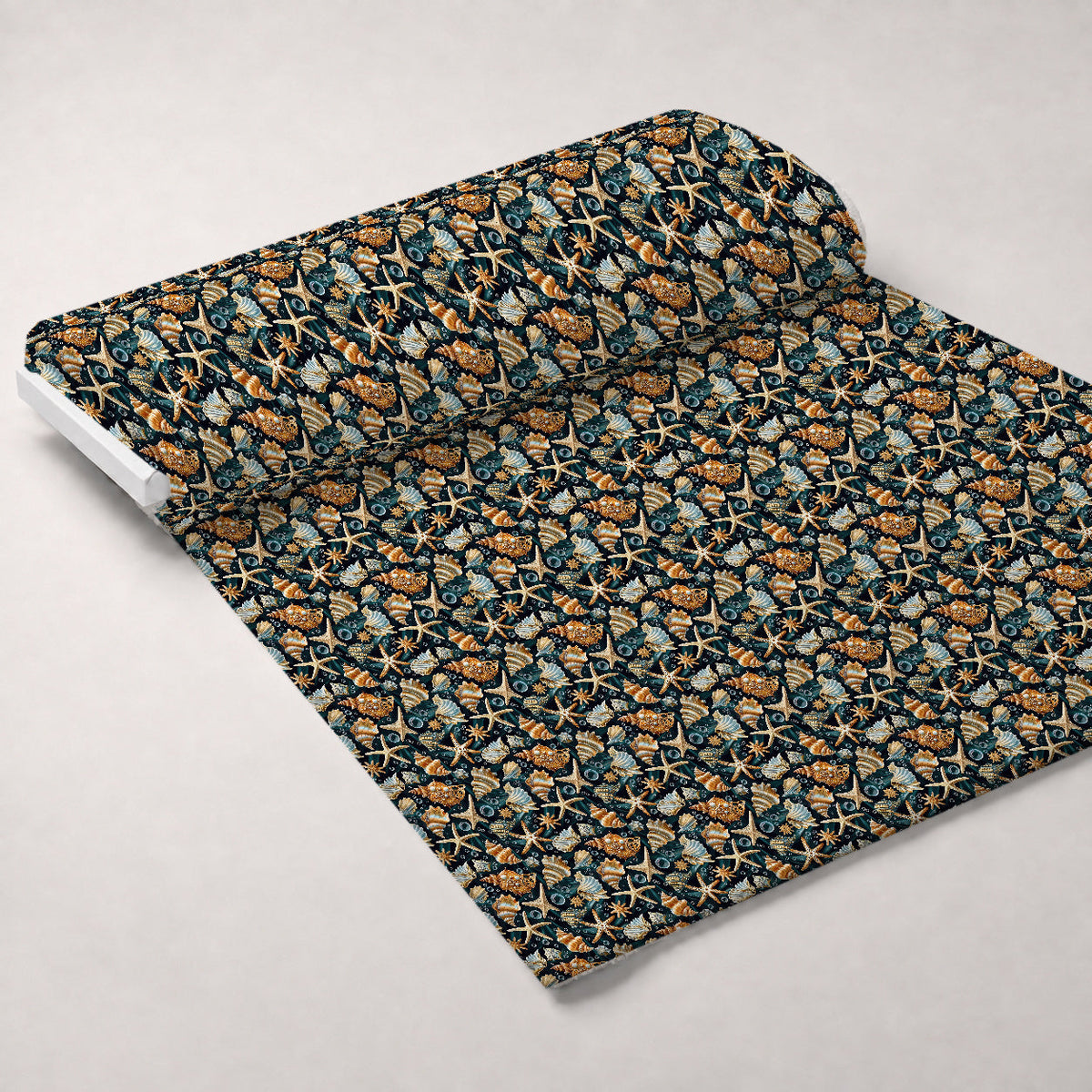 Ocean Jewels Pattern 11 Fleece Fabric — fleece fabric unrolled bolt preview (mv-fleece-v1:bolt)