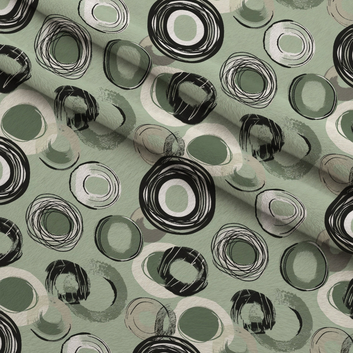 Olive Grove Pattern 10 Fleece Fabric — fleece fabric folded close-up preview (mv-fleece-v1:lying)