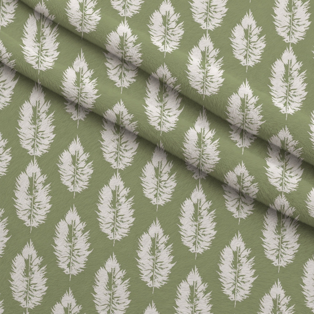 Olive Grove Pattern 12 Fleece Fabric — fleece fabric folded close-up preview (mv-fleece-v1:lying)