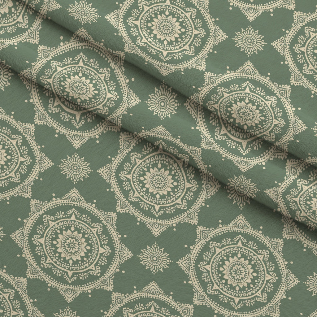 Olive Grove Pattern 4 Fleece Fabric — fleece fabric folded close-up preview (mv-fleece-v1:lying)