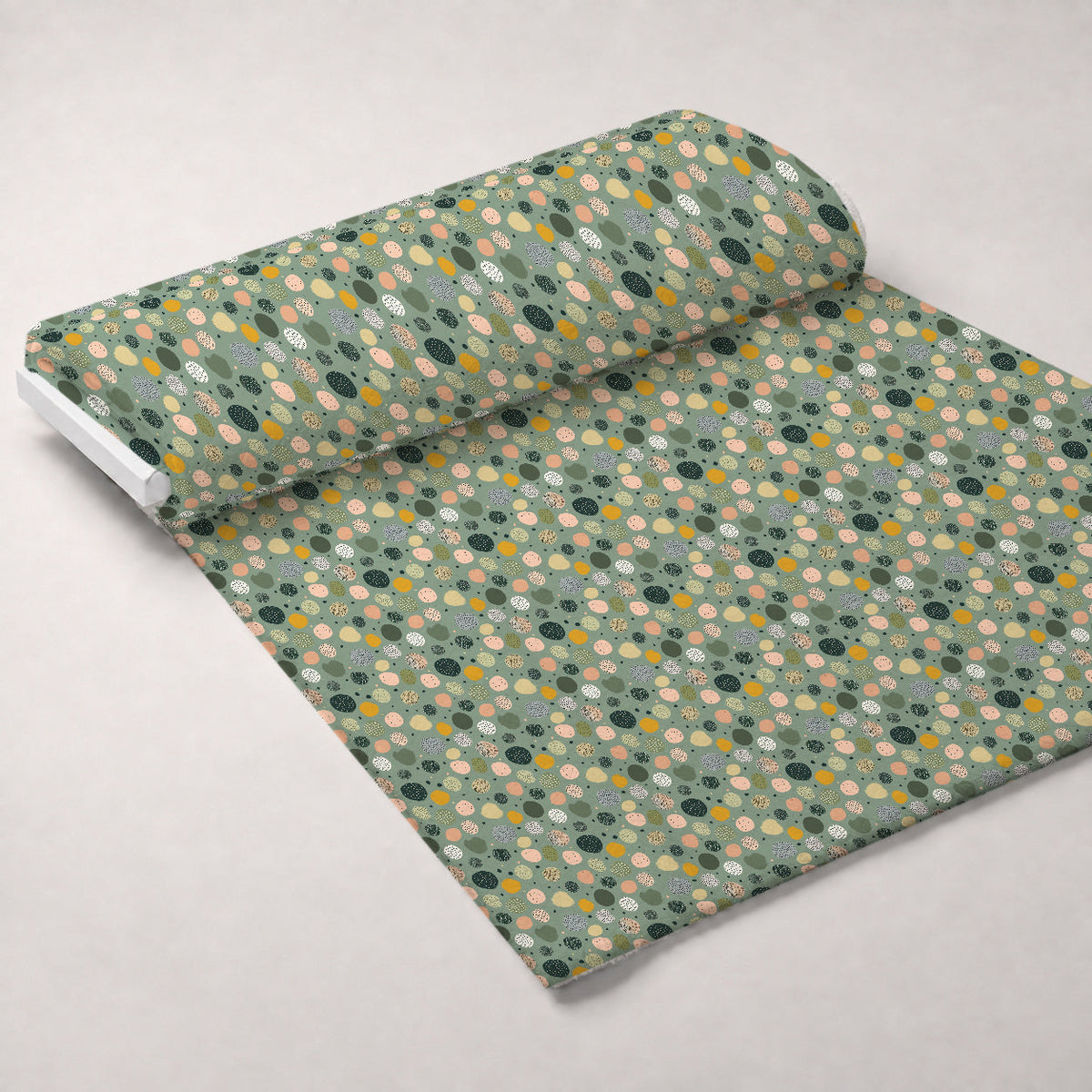 Olive Grove Pattern 9 Fleece Fabric — fleece fabric unrolled bolt preview (mv-fleece-v1:bolt)