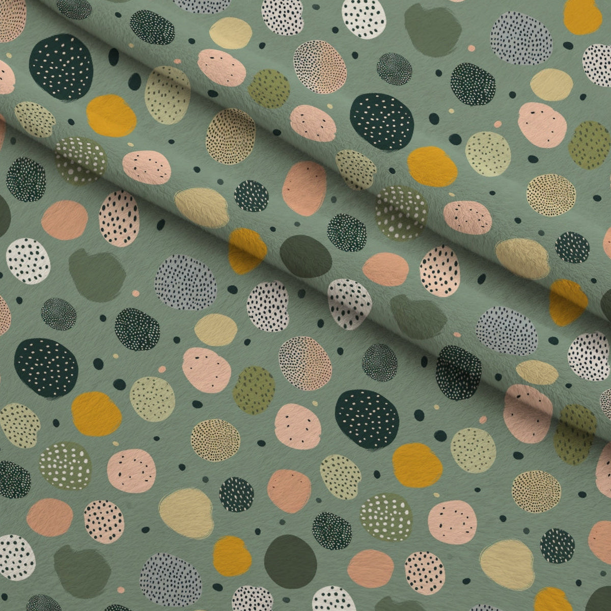 Olive Grove Pattern 9 Fleece Fabric — fleece fabric folded close-up preview (mv-fleece-v1:lying)