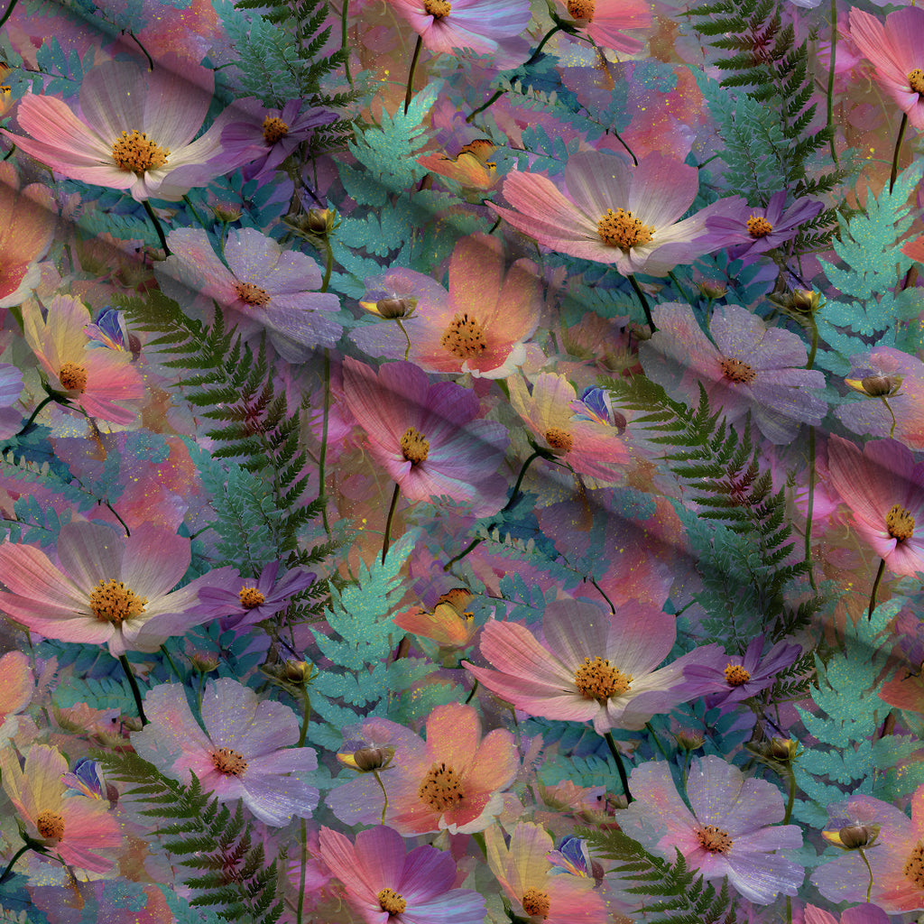 Opal Garden Pattern 2 Fleece Fabric — fleece fabric folded close-up preview (mv-fleece-v1:lying)