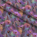 Opal Garden Pattern 3 Fleece Fabric — fleece fabric folded close-up preview (mv-fleece-v1:lying)