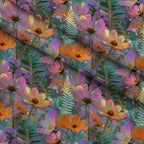 Opal Garden Pattern 5 Fleece Fabric — fleece fabric folded close-up preview (mv-fleece-v1:lying)