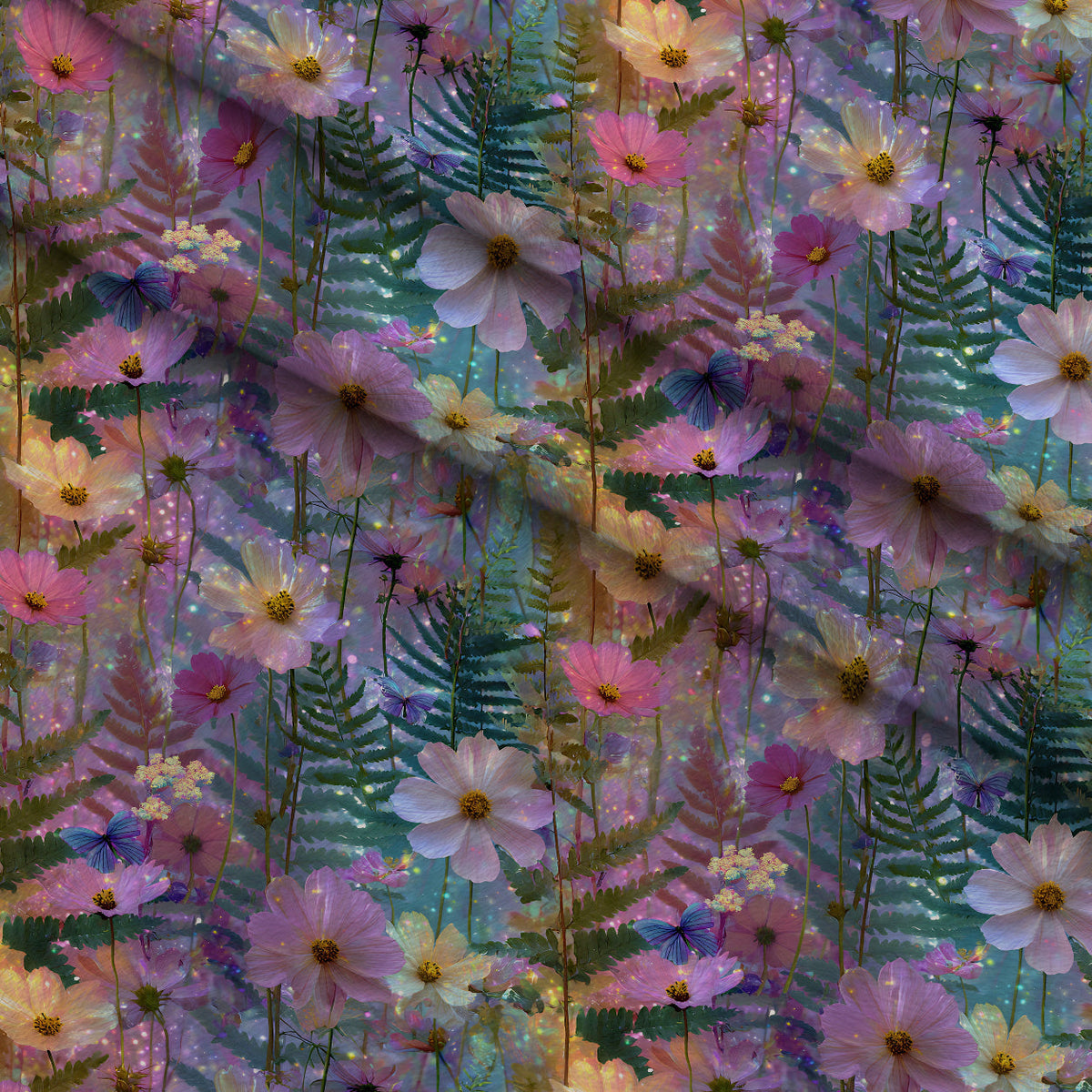 Opal Garden Pattern 7 Fleece Fabric — fleece fabric folded close-up preview (mv-fleece-v1:lying)